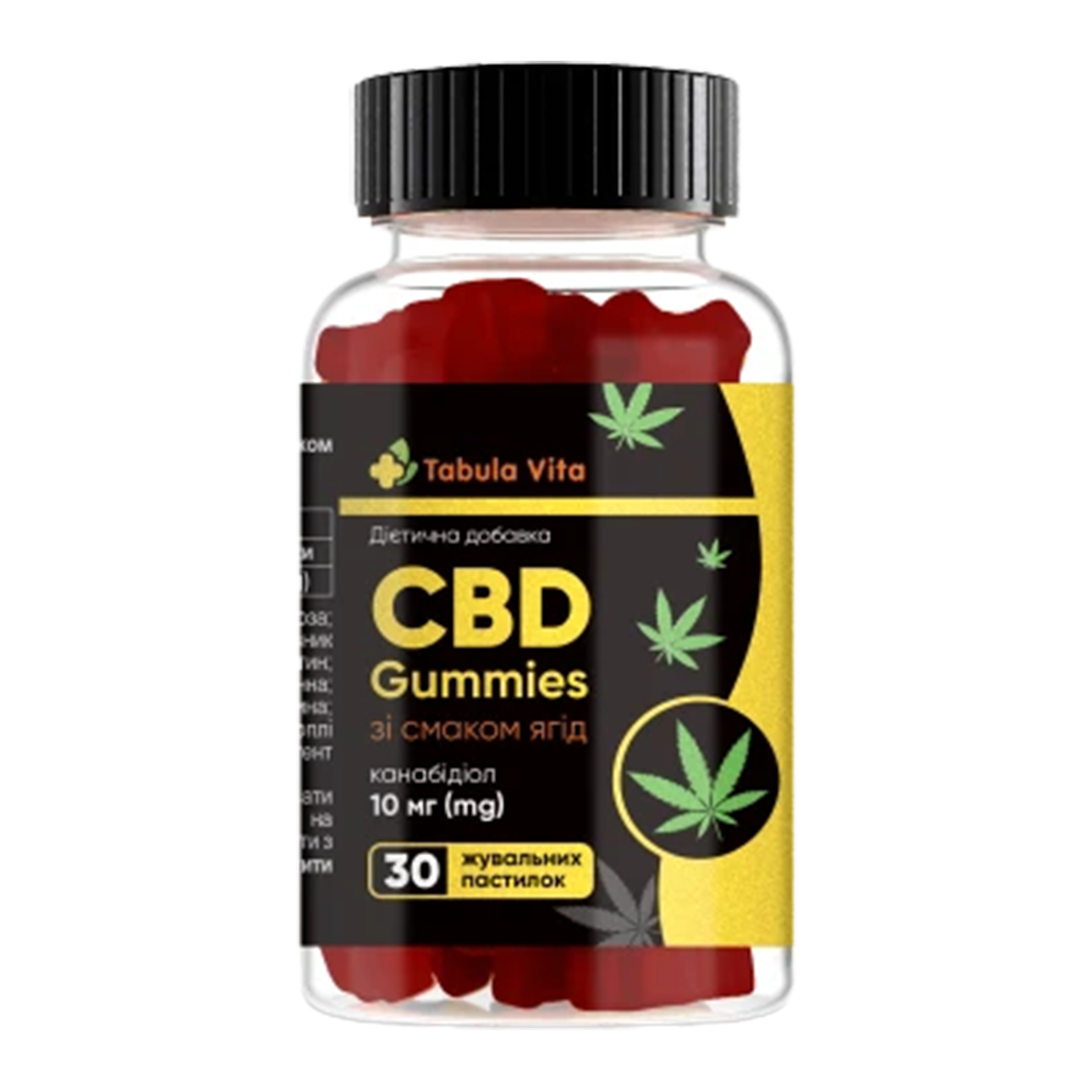 CBD Gummies пастилки зі смаком ягід №30 флакон – інструкція, ціна
